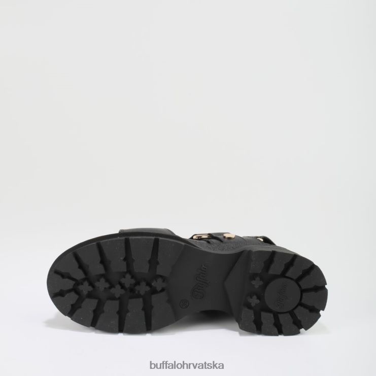 crno Buffalo rude ring sandala s platformom veganska |sandale TDD6T154